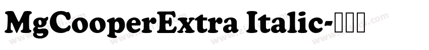 MgCooperExtra Italic字体转换